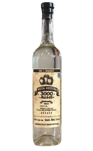 3000 Noches Mezcal Ancestral Mexicanito Blanco Oaxaca 750ml