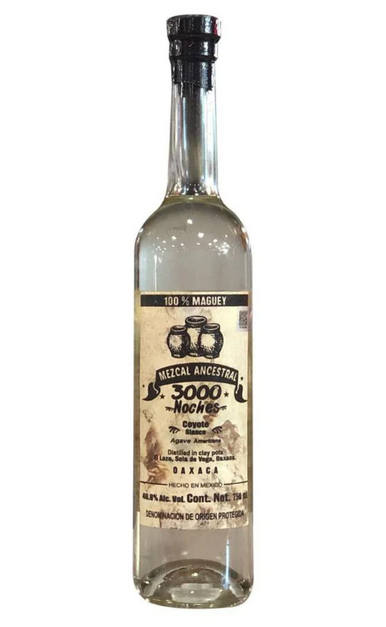 3000 Noches Mezcal Ancestral Coyote Blanco Oaxaca 750ml