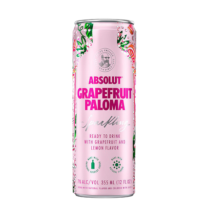 Absolut Grapefruit Paloma Sparkling 4x12oz Can