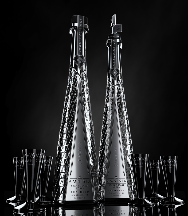 Amnisia Vodka Grand Voyage Cristalino Handcrafted 2 Bottle Bundle Poland 2x1li