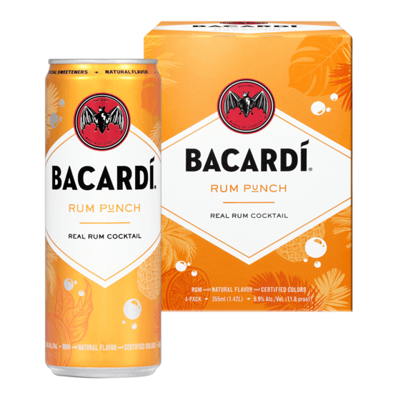 Bacardi Rum Punch Cocktail 4x355ml Cans