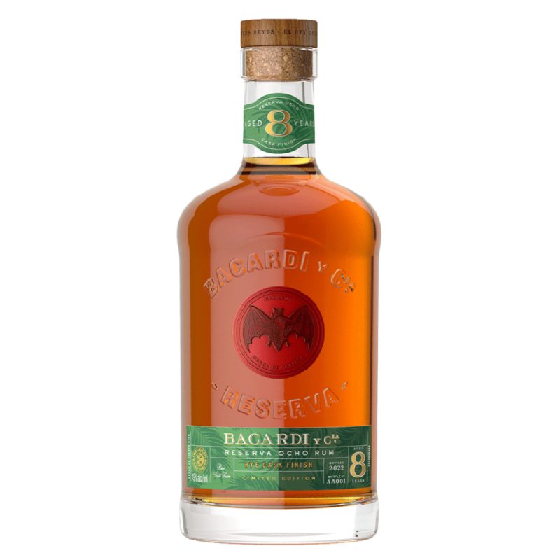Bacardi Rum Reserva Ocho Rye Cask Finish Limited Edition Puerto Rico 8yr 750ml