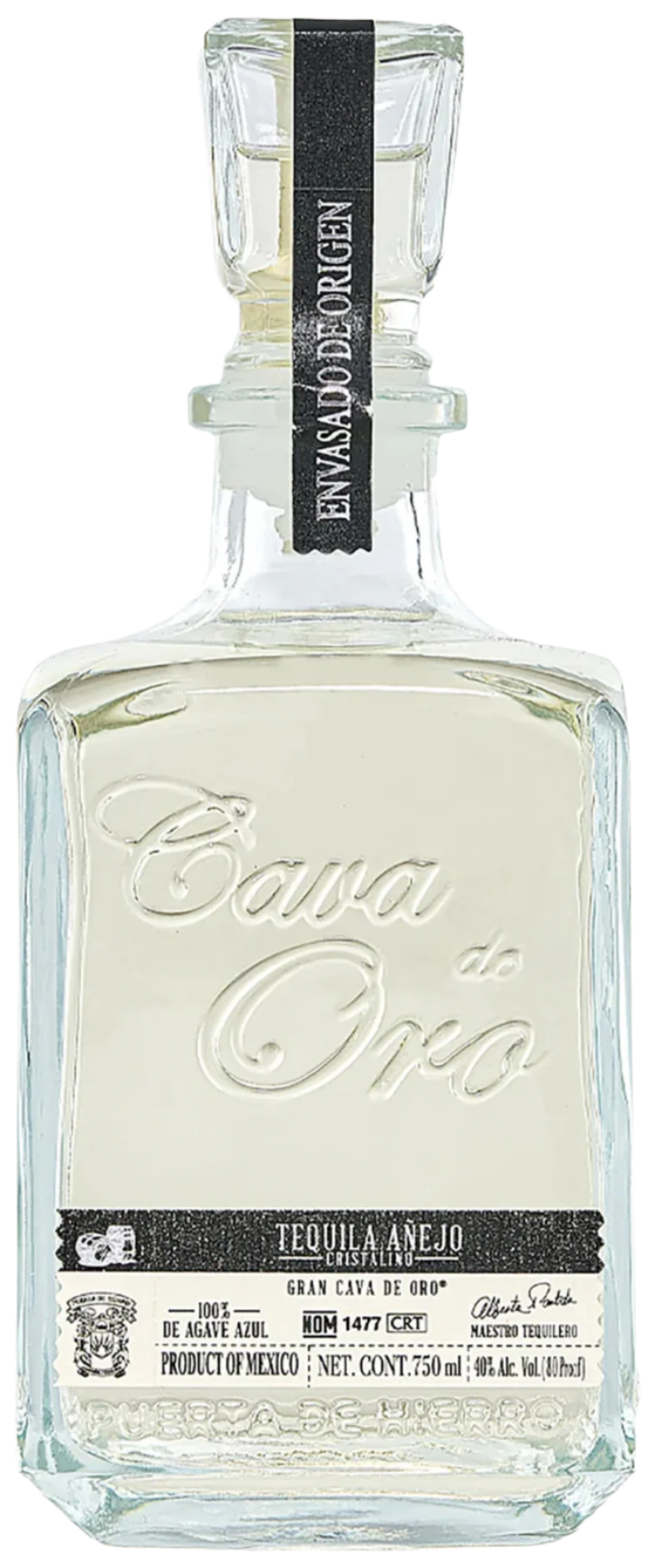 Cava De Oro Tequila Anejo Cristalino 750ml