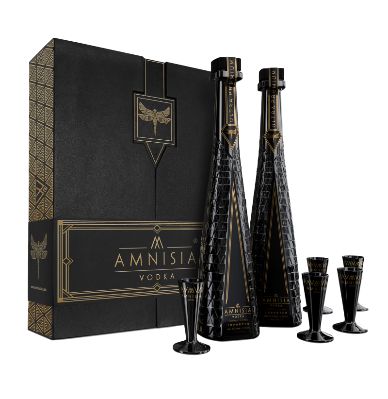 Amnisia Vodka Gift Set Handcrafted Poland 750ml