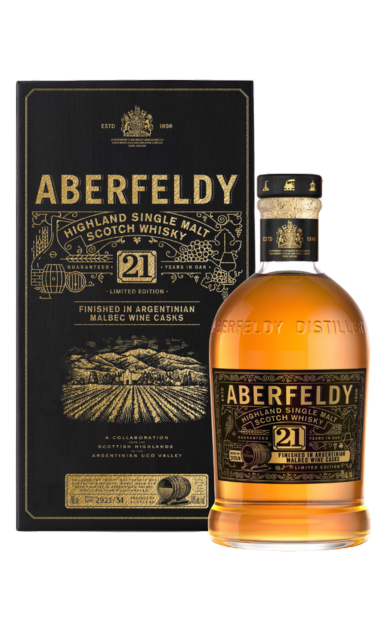 Aberfeldy Scotch Single Malt Finished In Argentinian Malbec Wine Cask 21yr 750ml