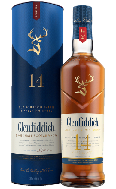 Glenfiddich 14 Year Bourbon Barrel Reserve Single Malt Scotch Whisky 750ml