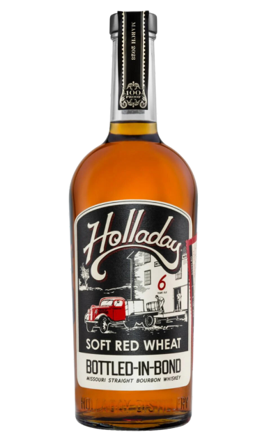 Holladay Bourbon Straight Soft Red Wheat Bottled In Bond 6yr Missouri 100pf 750ml