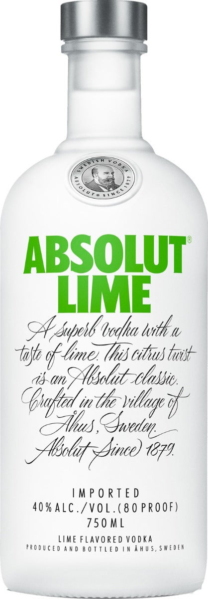 Absolut Vodka Lime Flavor Sweden 750ml